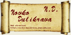 Novko Dulikrava vizit kartica
